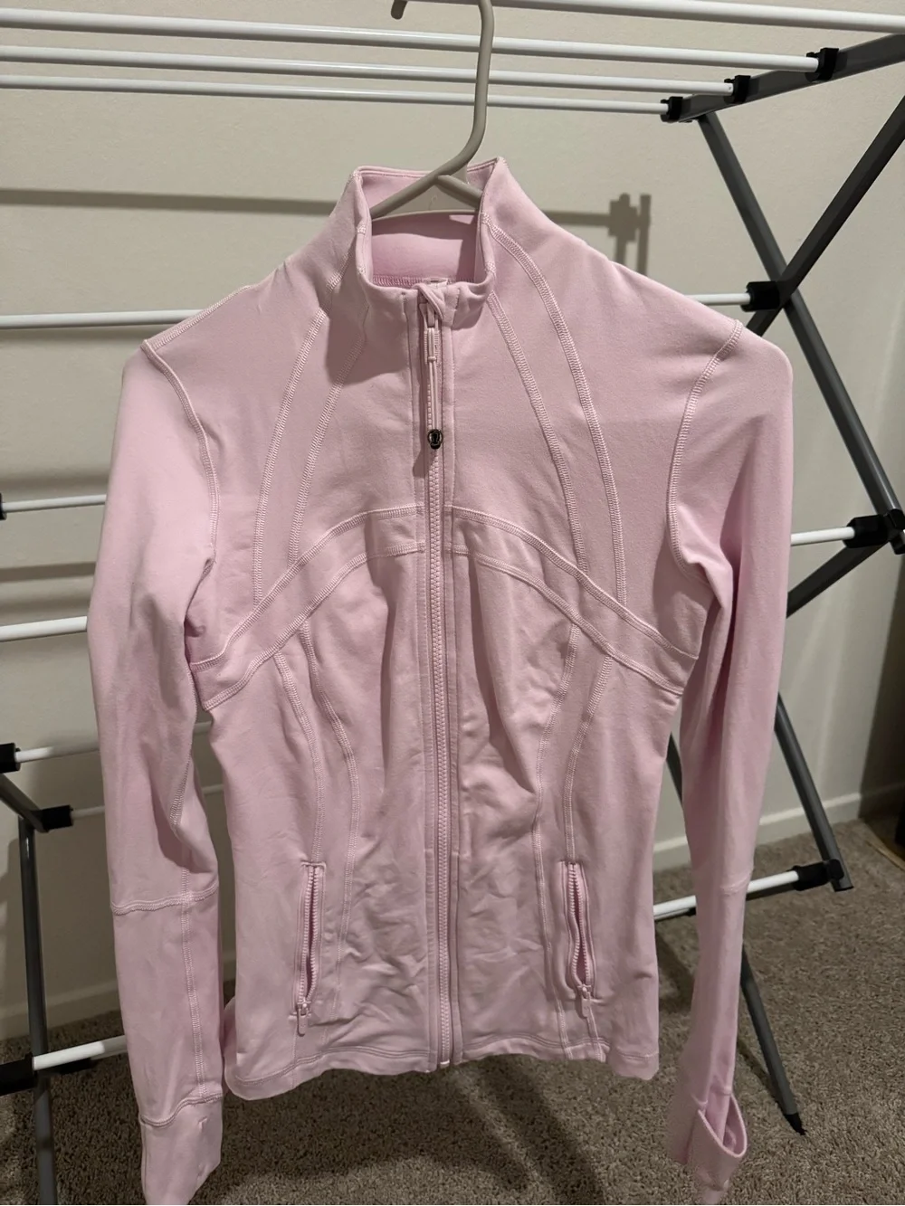 lululemon athletica Pale Pink Full-Zip Bomber Jacket